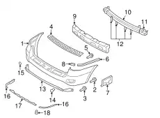 ОПОРНАЯ ПЛАНКА БАМПЕРА 866222B010 HYUNDAI