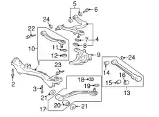 MB856459 БОЛТ,НИЖ.РЫЧАГА ЗАД.ПОДВЕСКИ MITSUBISHI