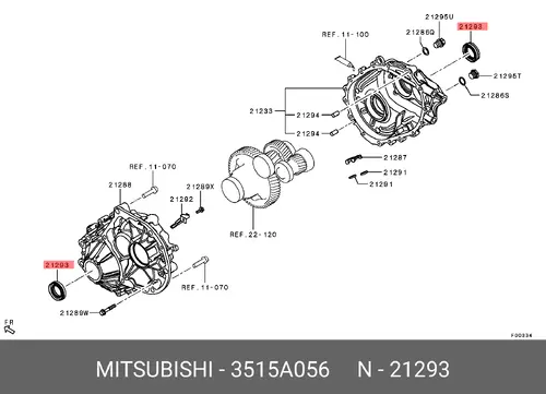 3515A056 сальник 3515A056 Mitsubishi