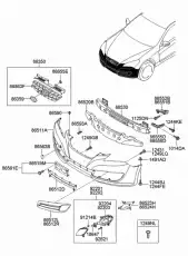 кронштейн переднего бампера 865142M000 HYUNDAI