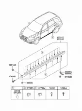  ФИКСАТОР МОЛДИНГА КУЗОВА 868952B200 HYUNDAI