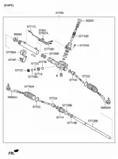 КОЛЬЦО УПЛОТНИТЕЛЬНОЕ HYUNDAI SANTA FE (12-) РЕЙКИ РУЛЕВОЙ OE 57737-3C000