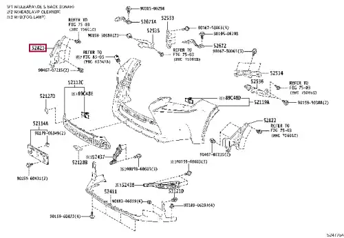  5282178010 BRACKET PLASTIC TOYOTA / LEXUS