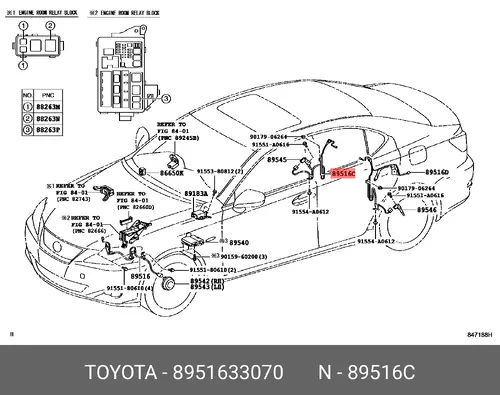 Датчик ABS TOYOTA / LEXUS 8951633070