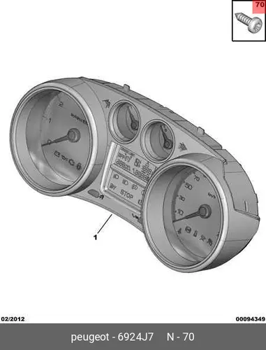 болт! 4.5x15\ Citroen Berlingo 02-12 6924J7 PSA