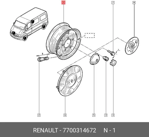 диск колесный!\ Renault 7700314672