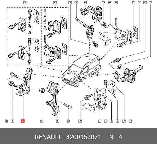 ПЕТЛЯ КАПОТА 8200153071 RENAULT