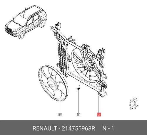 214755963R КОЖУХ ВЕНТИЛЯТОРА СИСТ ОХЛ ДВ RENAULT