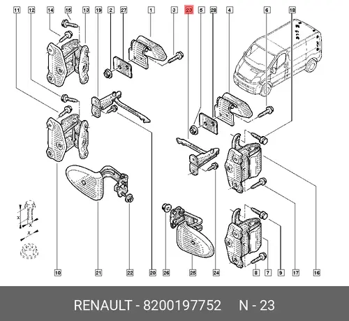Ограничитель 8200197752 RENAULT