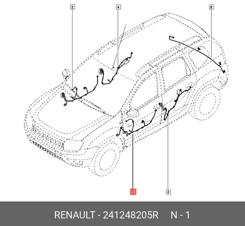  ПРОВОДКА ДВ. ПЕР. ЛЕВ. 241248205R RENAULT