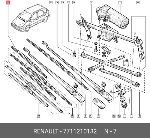 Щетка стеклоочистителя 7711210132 RENAULT