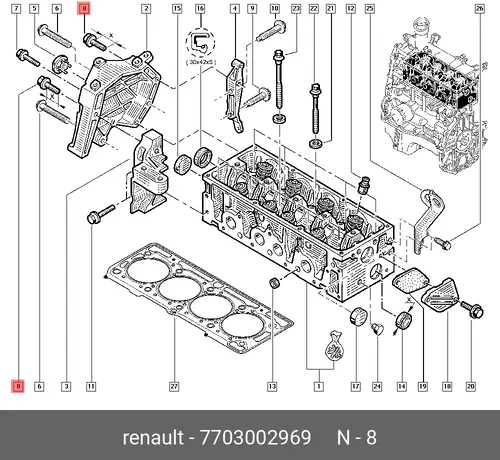 БОЛТ М10 7703002969 RENAULT