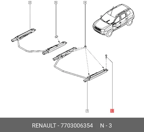 БОЛТ M8-125 7703006354 RENAULT