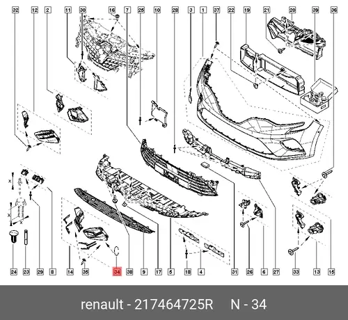 пистон обшивки!\ Renault 217464725R
