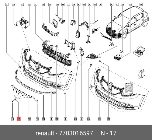 болт! М6\ Renault 7703016597