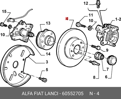 Тормозной диск FIAT 60552705