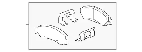 Тормозные колодки дисковые GM 25910429