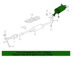 Глушитель 18307T0GA03 HONDA