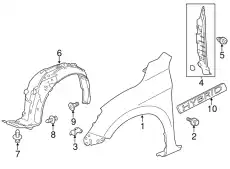 Крыло HONDA 60211T2FA90ZZ