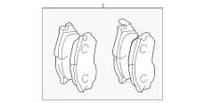 Тормозные колодки дисковые MITSUBISHI MZ690563