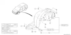 Подкрылок SUBARU 59110XA03A
