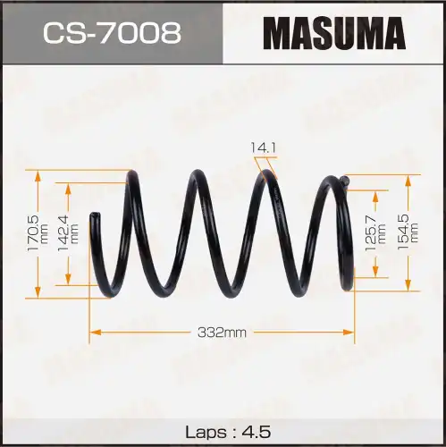 Пружина подвески 'Masuma' front FORESTER/ SG5 CS7008