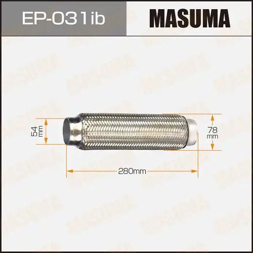 Гофра глушителя MASUMA EP-031IB L= d=