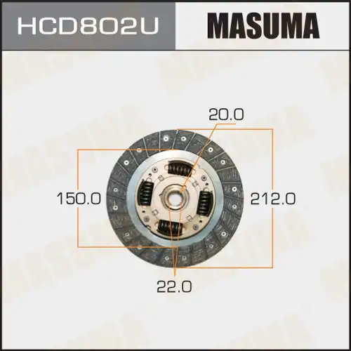 Диск сцепления MASUMA HCD802U