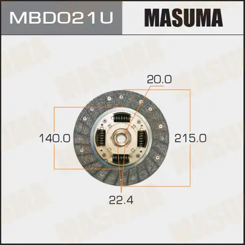 Диск сцепления MASUMA MBD021U