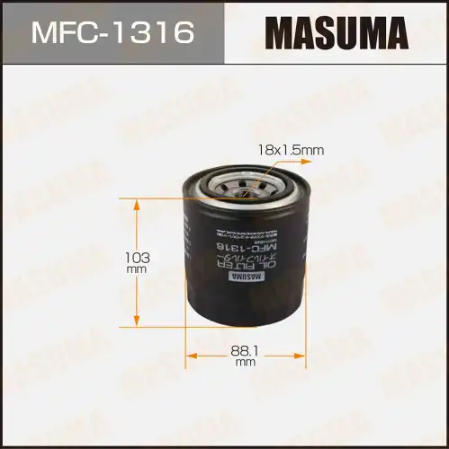 Фильтр масляный MASUMA MFC1316