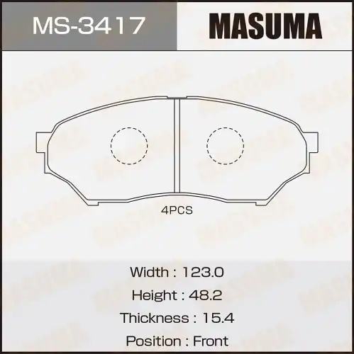 Тормозные колодки дисковые MASUMA MS-3417