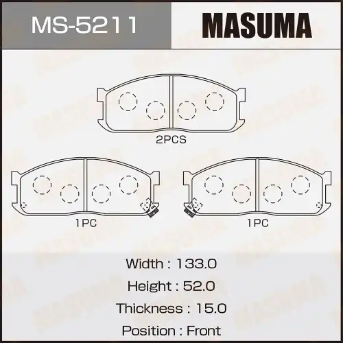 Тормозные колодки дисковые MASUMA MS-5211