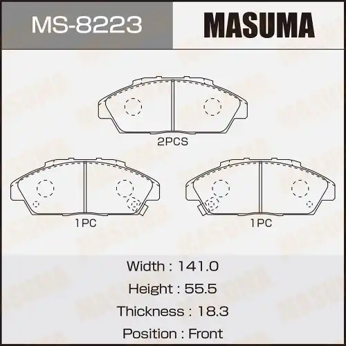 Тормозные колодки дисковые MASUMA MS8223