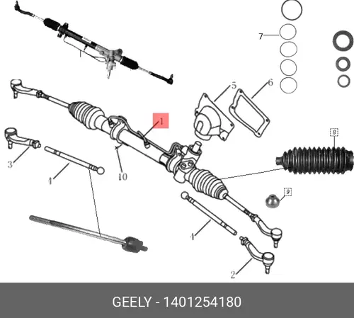 Рулевая рейка GEELY 1401254180