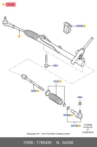 Рулевая рейка FORD 1789439