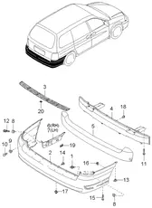 Усилитель бампера HYUNDAI / KIA 0K55X50260A