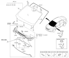 Молдинг резиновый внутренний 86130A7000 MOBIS
