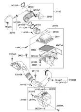 Воздухозаборник 282102G100 HYUNDAI