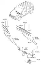 Поводок стеклоочистителя пр 983203W000 HYUNDAI