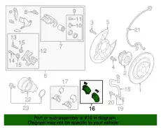 Тормозные колодки дисковые MAZDA K0Y12648ZC