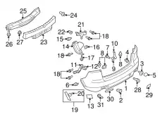  ЗАГЛУШКА БУКСИР КРЮКА TD1150EK1C MAZDA