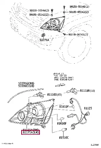 Фара TOYOTA / LEXUS 8117060A50