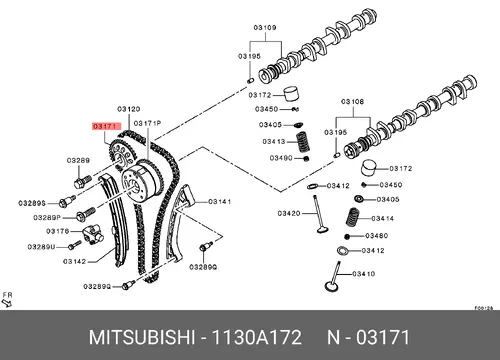 шестерня распредвала!\ Mitsubishi Lancer 1130A172