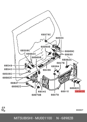  БОЛТ MU001100 MITSUBISHI
