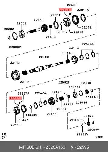  SYNCHRONFEDER 2526A153 MITSUBISHI