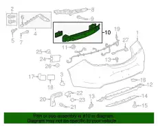 Усилитель бампера GM 22873239