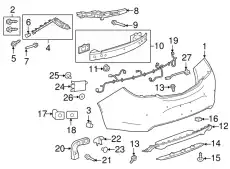 Усилитель бампера GM 22873239