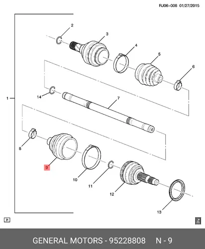 Рычаг подвески GM 95228808