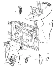 Ручка двери CHRYSLER 04589009AH