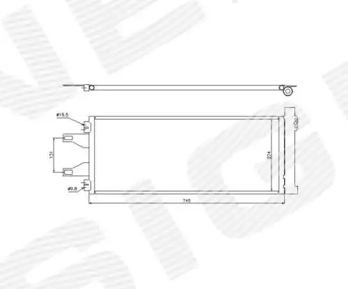 Радиатор кондиционера (конденсатор) SIGNEDA RC94986
